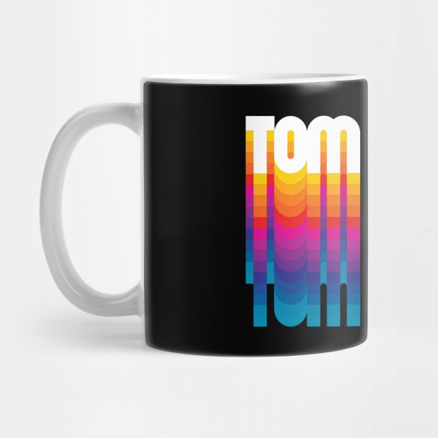 Retro Tom Proud Personalized Name Gift Retro Rainbow Style by Time Travel Style